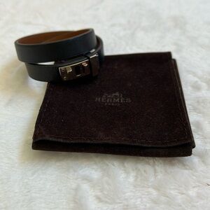 Hermes leather bracelet